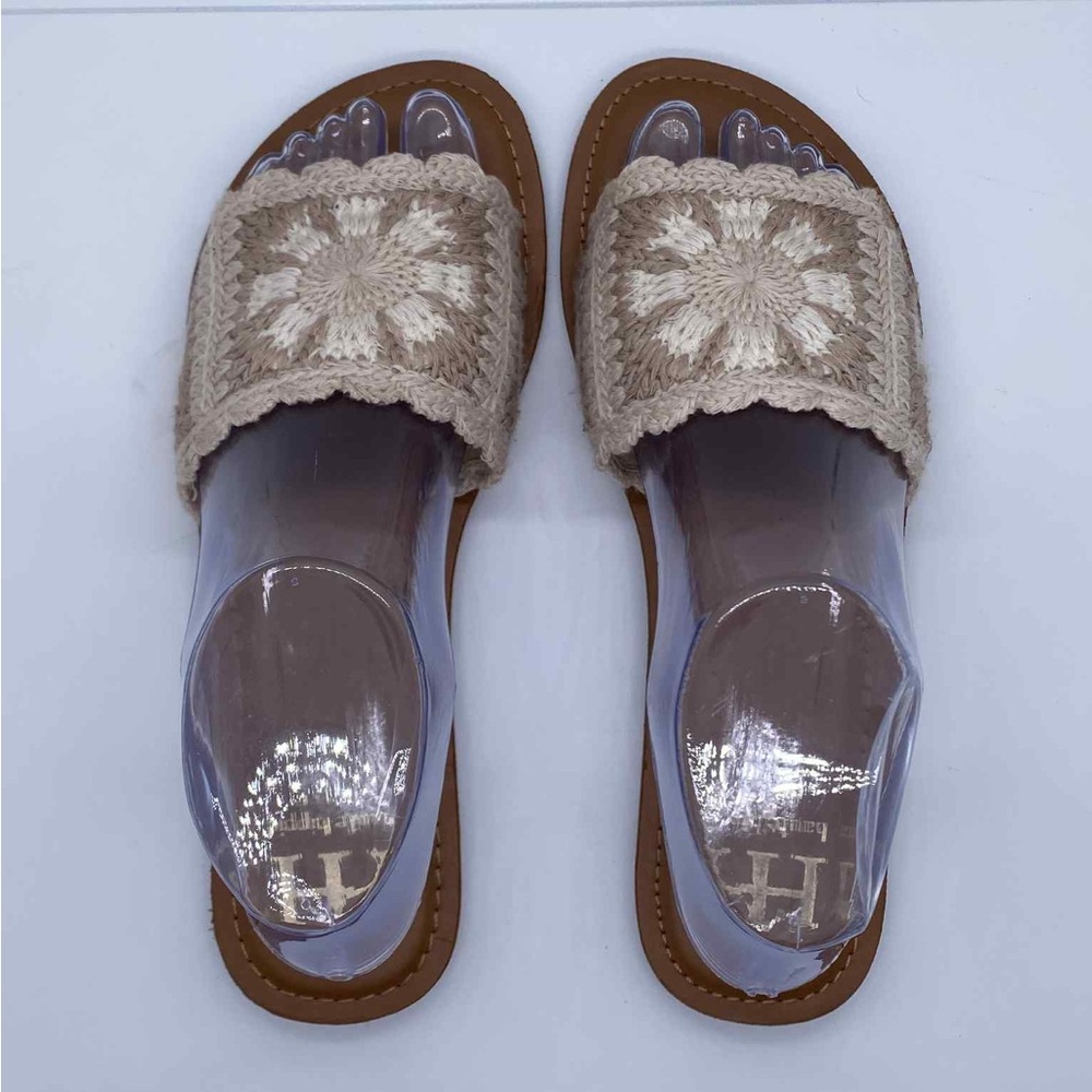 HAUTE HIPPIE Rianne Crochet Flat Slide Sandals Women’s Size 7.5 - Picture 3 of 9